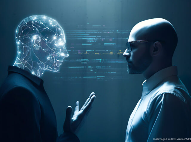 Machine learning reaction and ai artificial intelligence.Chat b